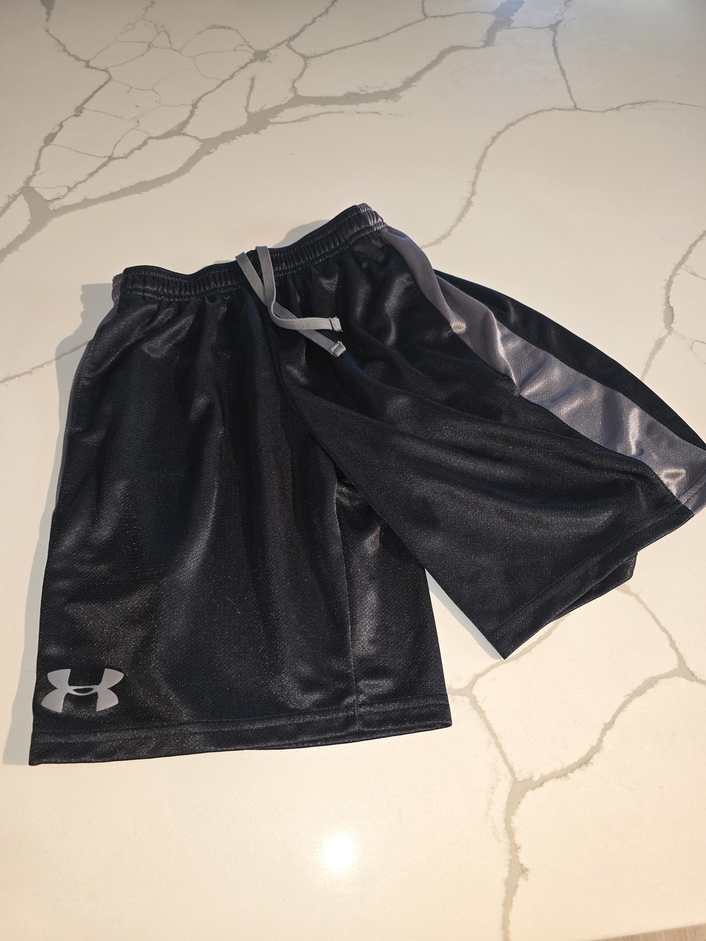 Under Armour Black Athletic Shorts with Gray Trim
